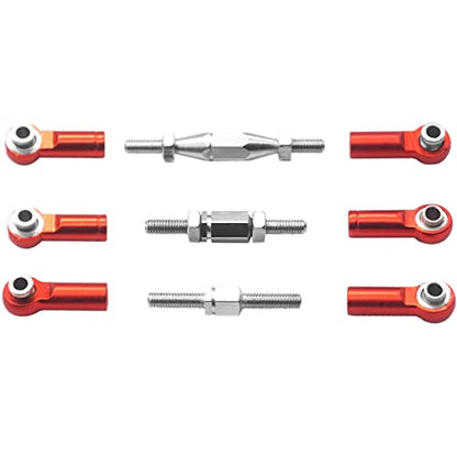 ShareGoo Adjustable Aluminum Pull Rod Steering Servo Link Linkages Arm Tie Rod Ends Compatible with WLtoys 144001 1/14 RC Car Buggy