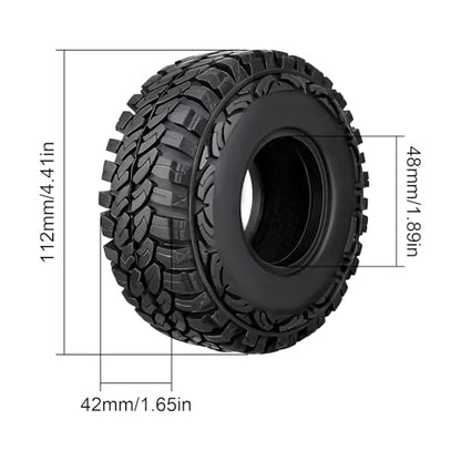 1.9 Crawler Tires with Foam Inserts for Traxxas TRX-4 Axial SCX10 II III 1/10 RC Rock Crawler Car
