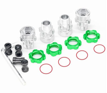 OGRC 12mm to 17mm Wheel Hex Adapter, Hex Extension for Slash Losi RC Car | Aluminum Hub, 10mm Extension, 17mm Wheel Conversion, for Traxxas Losi HPI 1/10 RC Truck Buggy, Green - color: Green
