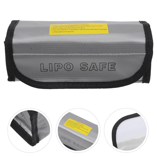 SHINEOFI Fireproof Lipo Battery Bag for Rechargeable Batteries, High Temperature Resistant Storage Pouch with Explosion Protection for Rc Models and Electronics
