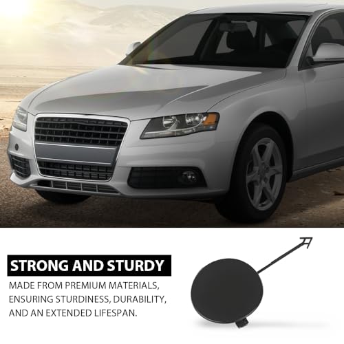 LQI Front Bumper Trailer Towing Tow Hook Eye Cover | Compatible with Audi A4 B8 2012-2015 facelifted, Not Fit S Line 8K5807241C - size: Front | Fit Audi A4 B8 2012-2015