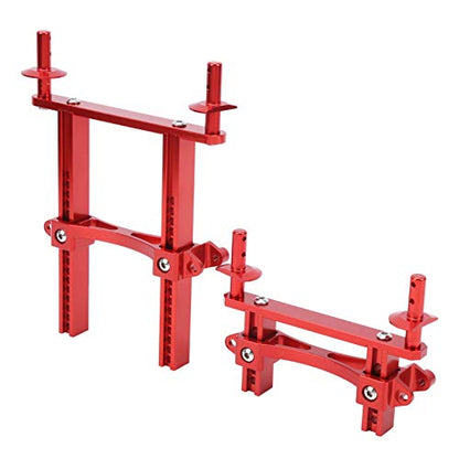 Aluminum Alloy RC Body Mount Shell Post Heavy Duty Upgrade Part Compatible with 1 10 Scale Crawler Truck Red Color 12cm Length Includes Mounting Screws
