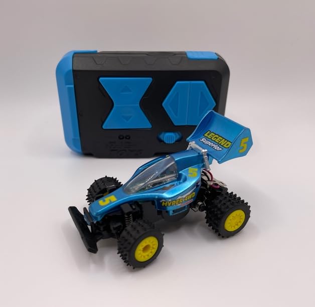 Mini RC Buggy Off-Road 1:64 Scale Upgraded 2.4G 5-Channel 7CM RC Radio Wireless Remote Control Car Coke Can Micro Racing Pocket Portable Truck for Multi-Users (Blue) - color: Blue-buggy