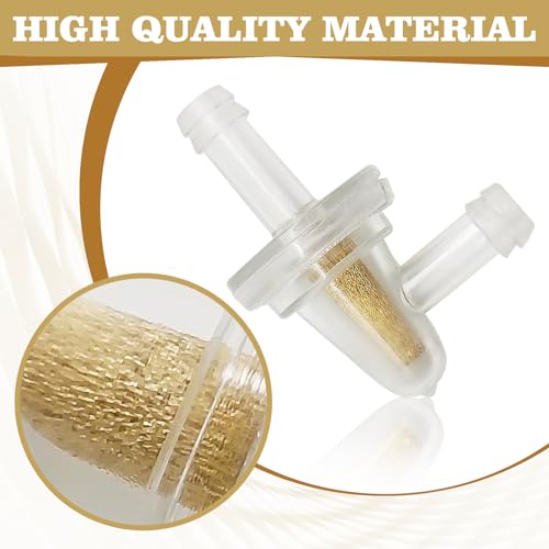 2 Pcs Universal 90 Degree Inline Fuel Filter for 1/4" Fuel Line, Small Engine Motorcycle, ATV, Scooter, Bike & Quads (Pack of 2)