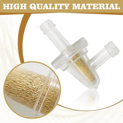 2 Pcs Universal 90 Degree Inline Fuel Filter for 1/4" Fuel Line, Small Engine Motorcycle, ATV, Scooter, Bike & Quads (Pack of 2)