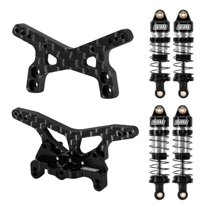 INJORA Carbon Shock Towers and Aluminum Oil Shocks for Losi Micro-B/Micro-T
