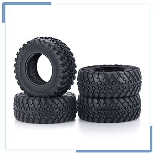4PCS Rubber Micro RC Tires 38mm for Kyosho Mini Z 4x4 Tires 1/18 Scale 1/24 Scale - size: 38mm