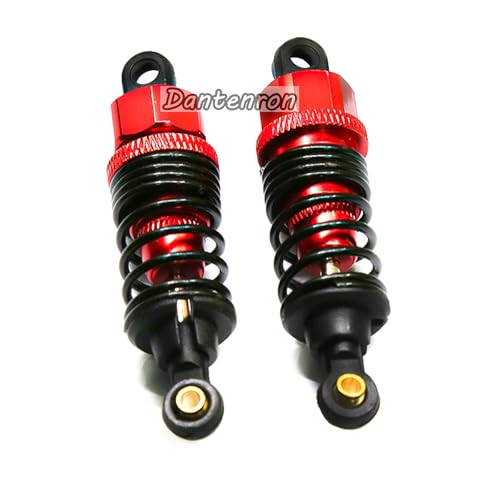 4Pack RC Car 102004 Adjustable Shock Absorber Damper Upgrade Parts Replacement Accessory 68mm For 1/10 RC On Road Drift Rally Car HSP 94102 94122 HPI Losi Axial Tamiya Redcat (Red) - color: Red