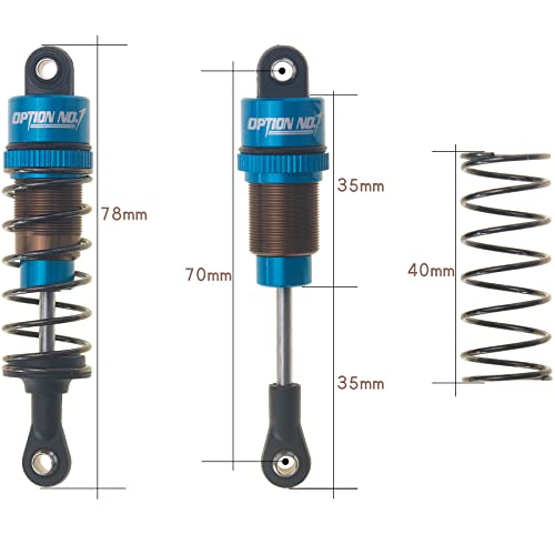 RC Aluminum Front & Rear Oil Filled Shocks Absorbers for Tamiya CC-01 Wrangler SCX10 D90 HSP HPI 1/10 RC Crawler Car Upgrades