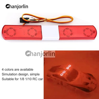 1/10 RC Car Simulation Police Lights Multi-Function Flash LED Lamp Nine Flashing Light Modes for 1/8 Crawler Off Road Rally Truck Cars HSP Traxxas Tamiya RC4WD Axial Arrma (Red 145mm) - color: Red 145mm