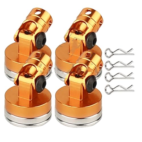 RC Crawlers Components For HSP For Sakura For Traxxas 1/10 4pcs Magnetic Stealth Invisible Body Post Mount Contact Shell Column Clips Decoration RC Drift Car Accessories(Yellow) - color: Yellow