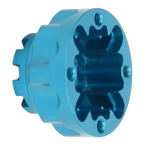 Metal Differential Case, Aluminum Alloy Upgrade Parts Accessories Front Rear Universal Diff Case with 4 Screws for 1/10 RC Car (Blue) - color: Blue