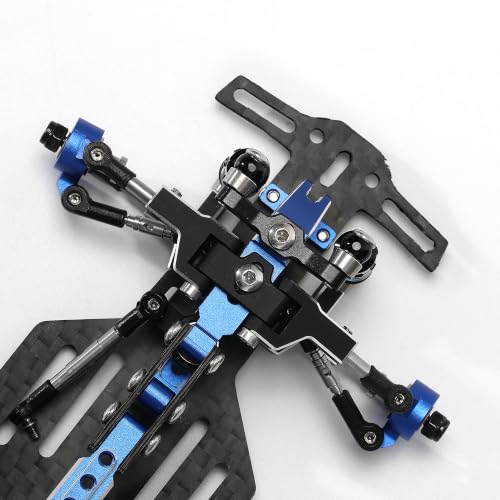 RC Car Frame, 1/24 1/28 TG Super Assembled Mini Rear Drive RWD Drift Racing Car Frame Body Kit with Tools DIY Parts (Blue) - color: E.blue