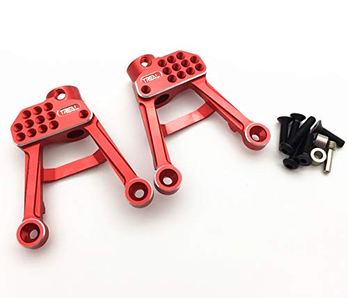 TREAL SCX10 II Shock Towers Aluminum Rear Shock Towers Shock Hoops for Axial SCX10 2 90046 90047 1/10 Scale Crawlers Truck Upgrades (Red) - color: Red