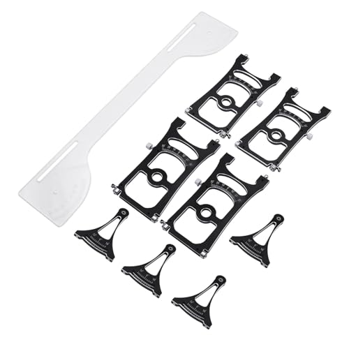 harayaa Off Road Chassis Setup System Set RC Car Aluminum Alloy Setup Gauge Tool Alignment Adjustment Ruler Multifunctional Camber Toe Slip Suitable, Without Wrench - color: Without Wrench