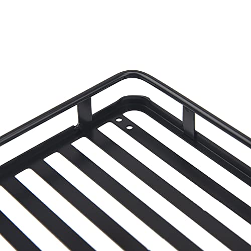 ShareGoo RC 1/10 Metal Roof Rack Luggage with 6LED Light Set Compatible with Traxxas TRX4 Axial SCX10 90046 Tamiya CC01 D90 Wrangler 1/10 RC Crawler Car (Style 2) - style: Style 2