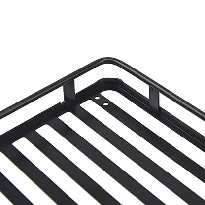 ShareGoo RC 1/10 Metal Roof Rack Luggage with 6LED Light Set Compatible with Traxxas TRX4 Axial SCX10 90046 Tamiya CC01 D90 Wrangler 1/10 RC Crawler Car (Style 2) - style: Style 2