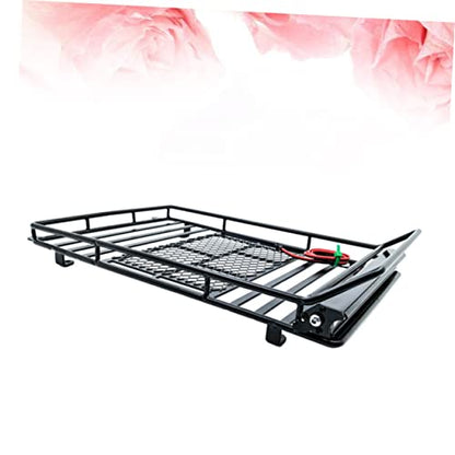 Car Roof Luggage Rack Led Lights Crawler Compatible Storage Bracket for Vehicle Accessories and Lightweight Design for and Organization - size: 24.80X14.10X2.30CM