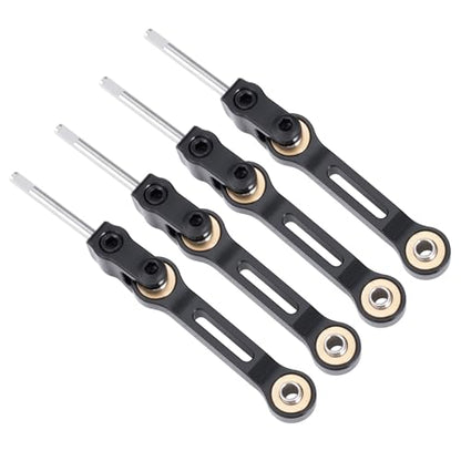 Aluminum RC Front Rear Anti-roll Bar Set Compatible with LOSI 1/18 Mini LMT 4X4 Brushed Monster Truck RTR, RC Alloy Metal Anti-Roll Bar for Improved Stability #LOS01026, Black