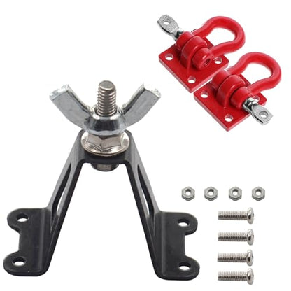 Metal RC Crawler Trailer Tow Hook Hooks Buckle Winch Shackles RC Decorations Accessories & Metal RC Toy Car Spare Tire Rack Decoration Accessories