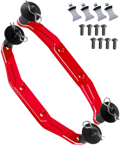 RC Body Mount Upgrades Part for 1/10 Slash 4x4 VXL,Aluminum Front & Rear Body Mounts with Body Posts Hops Up,Red - color: Red - (Upgrades)
