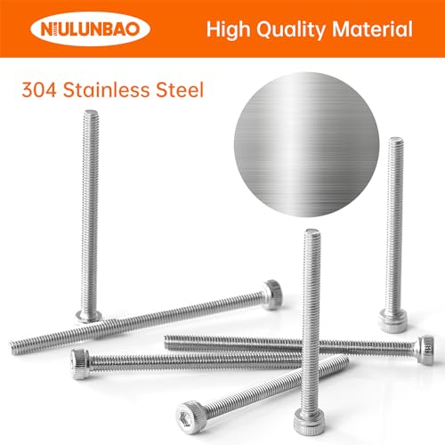 M3 x 30mm 35mm 40mm 45mm 50mm Hex Socket Head Cap Screws Bolts, 304 Stainless Steel, Metric Machine Fully Threaded, Bright Finish, Allen Hex Drive, Assortment Kit 100PCS - size: M3 x 30/35/40/45/50mm (100PCS)