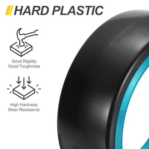 MECCANIXITY 2Pcs 1/10 RC On-Road Car Tyres, RC Drift Tires Hard Plastic Tyre Replacement for Remote Controlled Drifting Vehicles, Black Blue - color: Black Blue