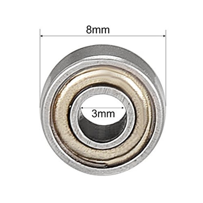 uxcell 693ZZ Deep Groove Ball Bearing Double Shield 693-2Z 2080093, 3mm x 8mm x 4mm Carbon Steel Bearings (Pack of 20) - size: 3mmx8mmx4mm