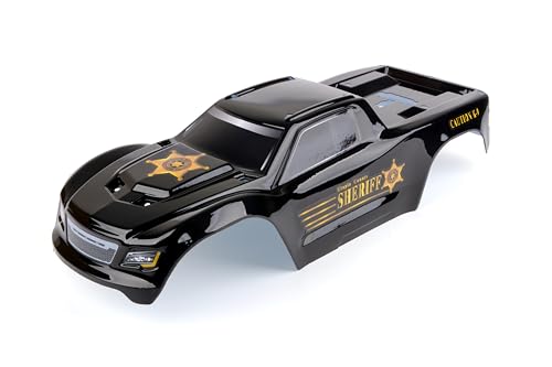 Custom Body Compatible for V2 Maxx WideMaxx 1/10 4X4 4WD Truck Shell Cover (Police Black) - color: Police Black