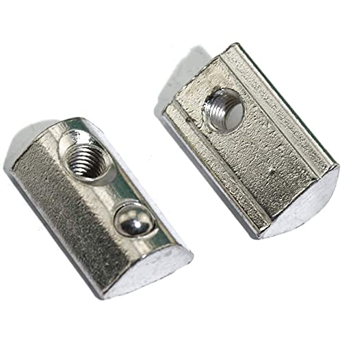 20 Pcs 4040 Series T Spring Nut, M4 Thread Roll in Spring Post Assembly T Nuts Hammer Head Fastener Nut Drop in T-Nut for 40 Series Aluminum Extrusion Profile T Slot 8mm for 3D Printer (M4) - size: 4040 Series M4