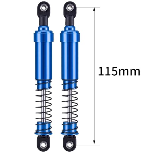 75mm-115mm Big Bore Shocks, RC Crawler Shocks for 1/10 RC Crawler LCG Chassis Gspeed V3 Element Enduro SCX10 TRX4 Gamde R1 Comp Builds DIY (Blue 115mm 2pcs) - color: Blue 115mm 2pcs