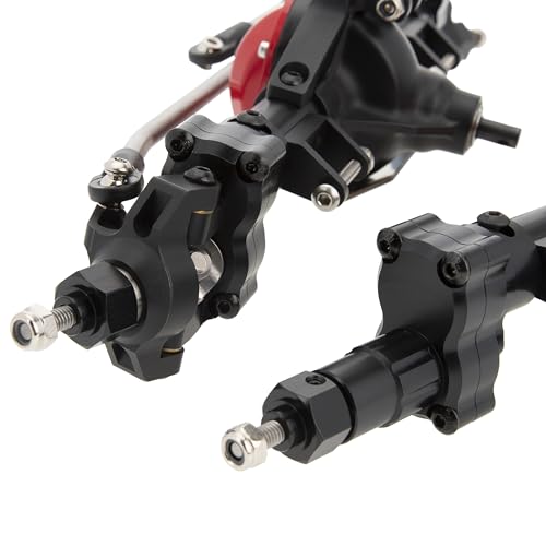 DKKY Portal Axles Kit for Axial SCX10 & SCX10 II 90046 90047 D90 D110 1/10 RC Crawler Upgrades Parts (Black) - color: Black