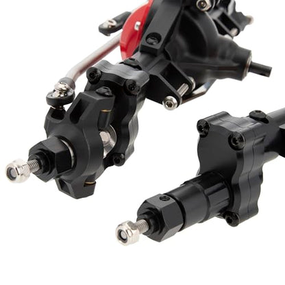 DKKY Portal Axles Kit for Axial SCX10 & SCX10 II 90046 90047 D90 D110 1/10 RC Crawler Upgrades Parts (Black) - color: Black