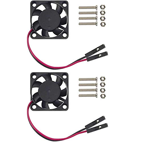 Easycargo Raspberry Pi Fan 30x30x7mm, Raspberry Pi Cooling Fan Brushless 3.3V 5V DC Quiet Fan for Raspberry Pi 3 B+, Pi 3 B, Pi 2, Pi B+, RetroFlag NESPI Case (30mmx30mmx7mm) - color: Black (2-Pack)
