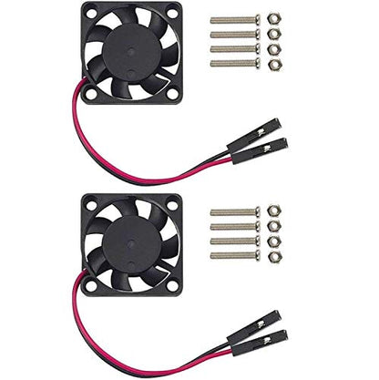 Easycargo Raspberry Pi Fan 30x30x7mm, Raspberry Pi Cooling Fan Brushless 3.3V 5V DC Quiet Fan for Raspberry Pi 3 B+, Pi 3 B, Pi 2, Pi B+, RetroFlag NESPI Case (30mmx30mmx7mm) - color: Black (2-Pack)