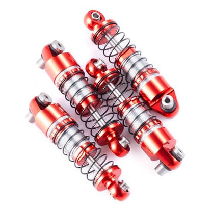 RCLIONS SCX24 Shocks 33mm Oil Shock Absorber for AXIAL SCX24 Deadbolt JLU Gladiator Base Camp 1/24th RC Crawler Car Upgrade Parts - color: Red