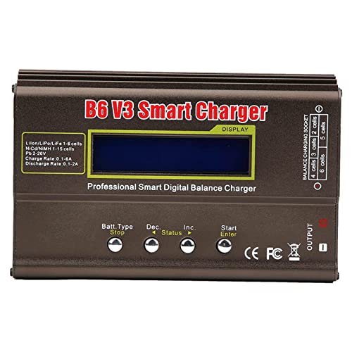 B6V3 80W Model Airplane Smart Digital Balance Battery Charger DC11.0‑18.0 V Professional Accessories for Use