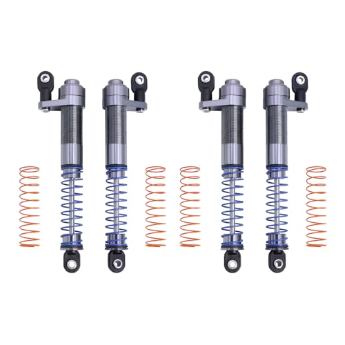 1/10 Metal Adjustable Shock Absorbers Oil Damper 80-100mm for RC Crawler Car Axial SCX10 90046 Capra TRX4 Redcat Gen8 Upgrade (Titanium 2Pcs) - color: Titanium 2Pcs