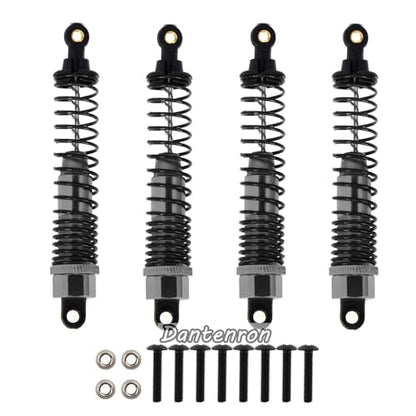 4Pack 1/10 RC Truck Car Adjustable Shock Absorber Damper 108004 Upgrade Parts 108mm Oil 108mm Oil Adjustable Alloy Aluminum Shock For 1:10 HSP 94188 94108 94111 Redcat Volcano (Titanium) - color: Titanium