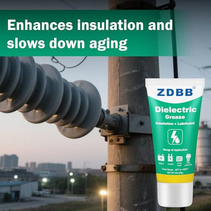 ZDBB Dielectric Grease for Electrical Connectors Automotive, Tune Up Dialectric Grease with a Brush, Electric Grasa Spark Plug, Battery Terminal, Marine Waterproof Heat-Resistant 1oz (1pcs) - size: 1 Pack(1 OZ)
