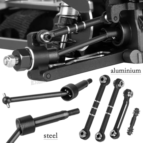 RC Upgrades Part for 1/24 1/28 Micro-B/Micro-T 2S 2WD,Suspension Arms/Caster Block/Steering Blocks/Rear Stub Axle Carriers/Mount/RC Shocks/Shock Mounts/Drive Shaft/Links/Gearboxes,Black - color: Black-(upgrades Part）
