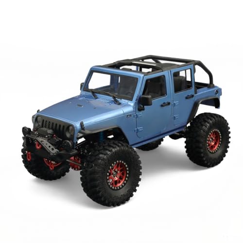 1/10 RC Jeep Wrangler Convertible Hard Shell Kit, for 1/10 RC Crawler TRX4 Axial SCX10 90046 90027 313 Wheelbase Shell Modification Accessories (Blue) - color: Blue