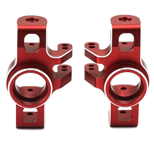 Aluminum Upgrade Parts Set for ARRMA 1/16 Mini Kraton 3S, Front/Rear Upper/Lower Arm, Gearbox Cover, Wing, Steering Link (Red Front Hub/Knuckle Arm) - color: Red Front Hub/Knuckle Arm