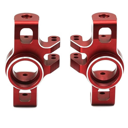 Aluminum Upgrade Parts Set for ARRMA 1/16 Mini Kraton 3S, Front/Rear Upper/Lower Arm, Gearbox Cover, Wing, Steering Link (Red Front Hub/Knuckle Arm) - color: Red Front Hub/Knuckle Arm