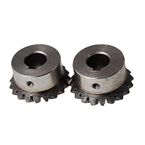 2Pcs Bevel Gear Tapered Bevel Pinion Gear Bevel Gears 2 Module 20 Teeth for Hardware Mechanical Rotation (20T 14mm Hole) - size: 20T 14mm Hole