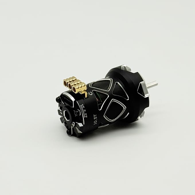Furitek NANODRIVE 380 – 10.5T Sensored Brushless Motor for 1/10 Drift Cars - Remote Control Car, RC Car Electronics, 1/10 Drift Upgrades (Black) - color: Black