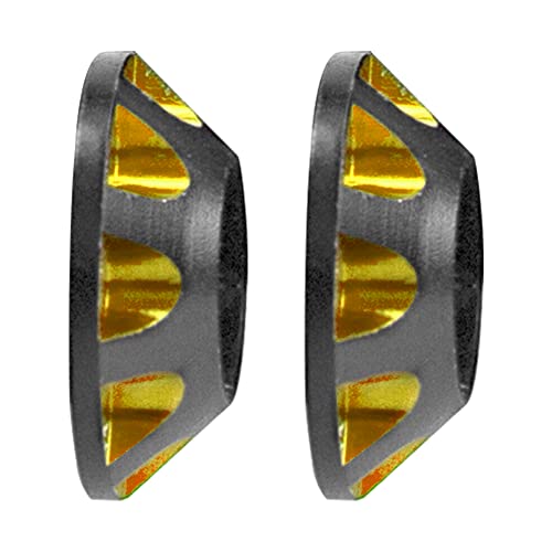 2Pcs HIRCQOO 1/10 RC Wing Buttons RC Metal Rear Wing Buttons Gasket OD 11mm Compatible with HPI HSP Redcat Traxxas Axial 1/10 RC Off Road Truck Buggy Racing Car (Yellow) - color: Yellow