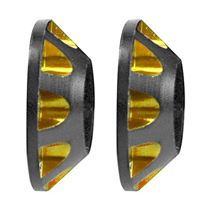 2Pcs HIRCQOO 1/10 RC Wing Buttons RC Metal Rear Wing Buttons Gasket OD 11mm Compatible with HPI HSP Redcat Traxxas Axial 1/10 RC Off Road Truck Buggy Racing Car (Yellow) - color: Yellow