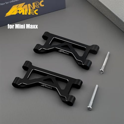 Alum Rear Upper Suspension a Arm for 1/16 Mini Maxx 4WD RTR RC Car Truck-107154-1 Upgrades Part Black - color: Black