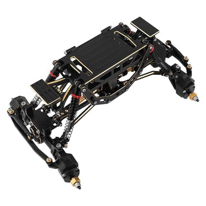 Brass Assembled Car Chasiss Frame Kit with Axles Bumper Gearbox for Axial 1/24 AX24 4WS XC Crawler Truck Model RC Upgrade Parts